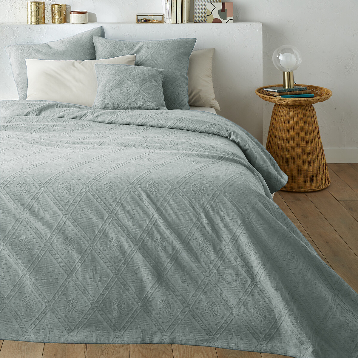 LA REDOUTE INTERIEURS<br>Colcha de algodão jacquard, Indo