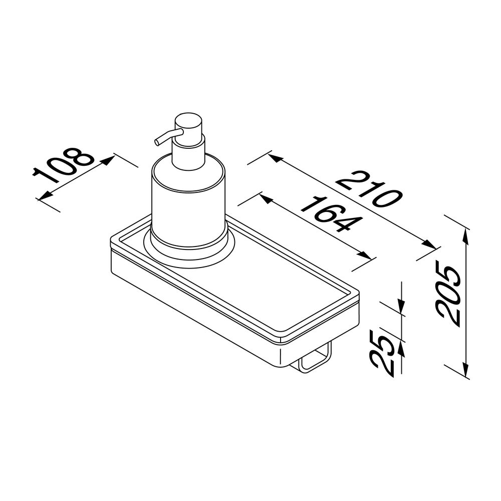 Geesa Frame zeepdispenser met planchet en handdoekhaak zwart