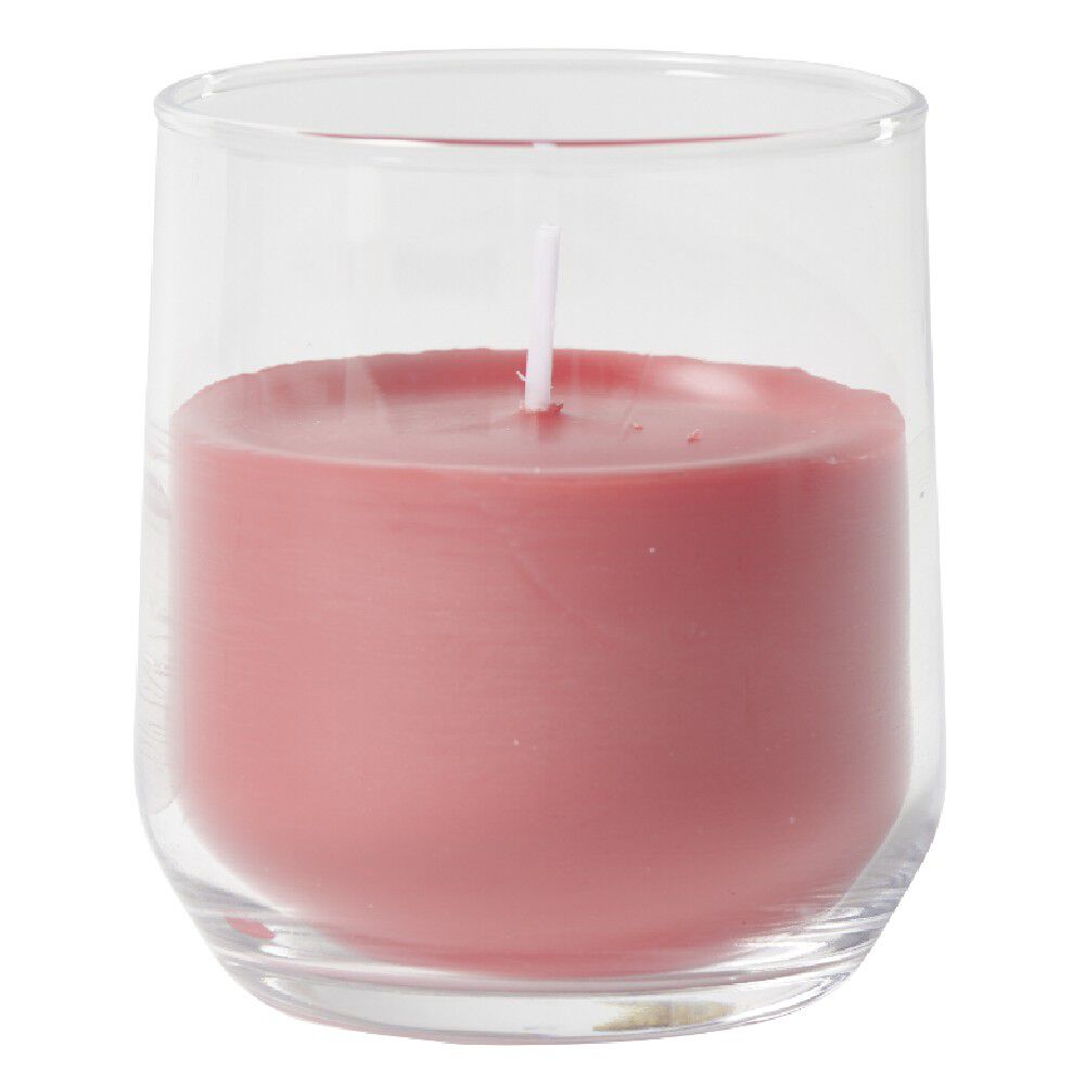 Bougie au parfum de grasse dans verre senteur pomme d'amour