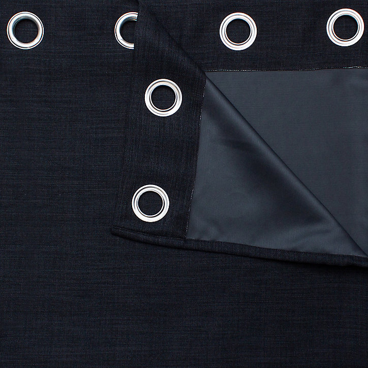 Rideau occultant GoodHome Novan noir l.140 x H.260 cm