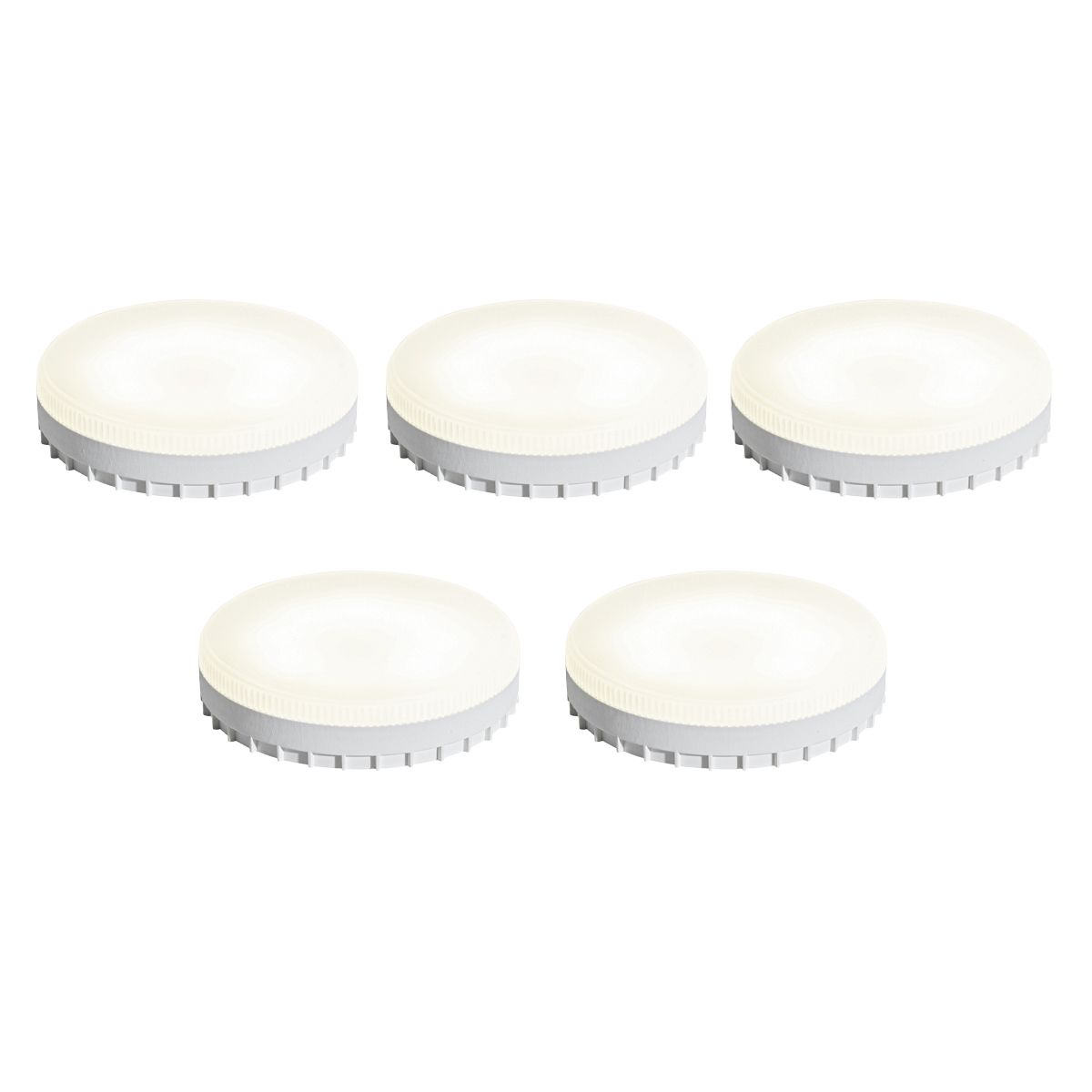 Set van 5 GX53 dim to warm LED lampen 7W 750 lm 2700K-4000K