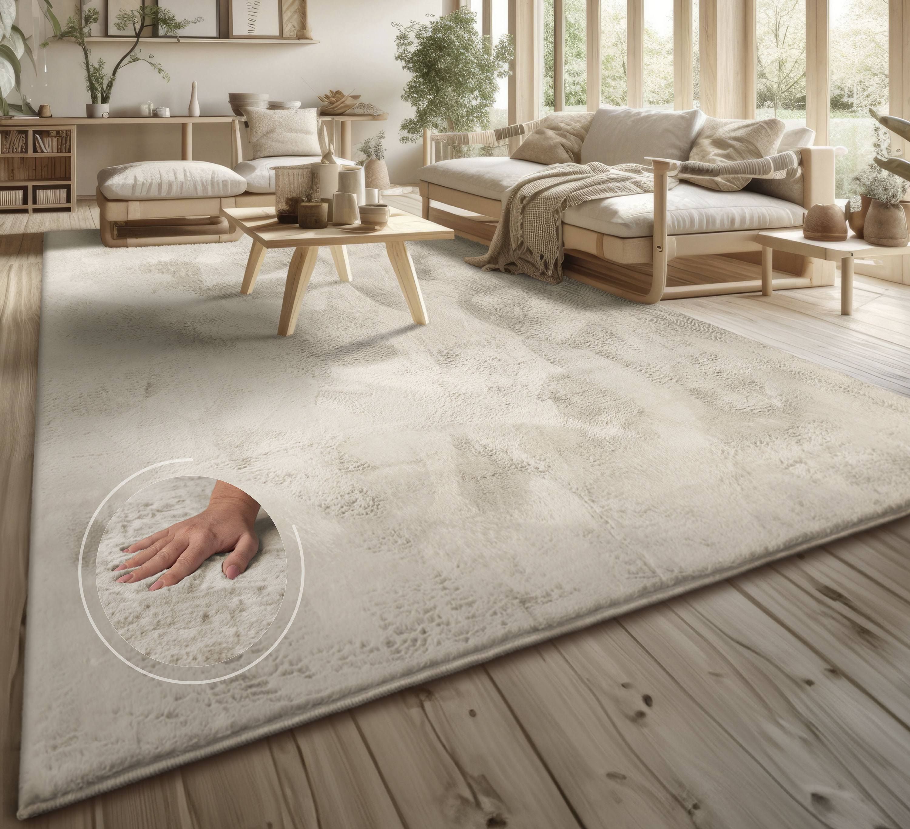 MY HOME Fellteppich Lottano grau