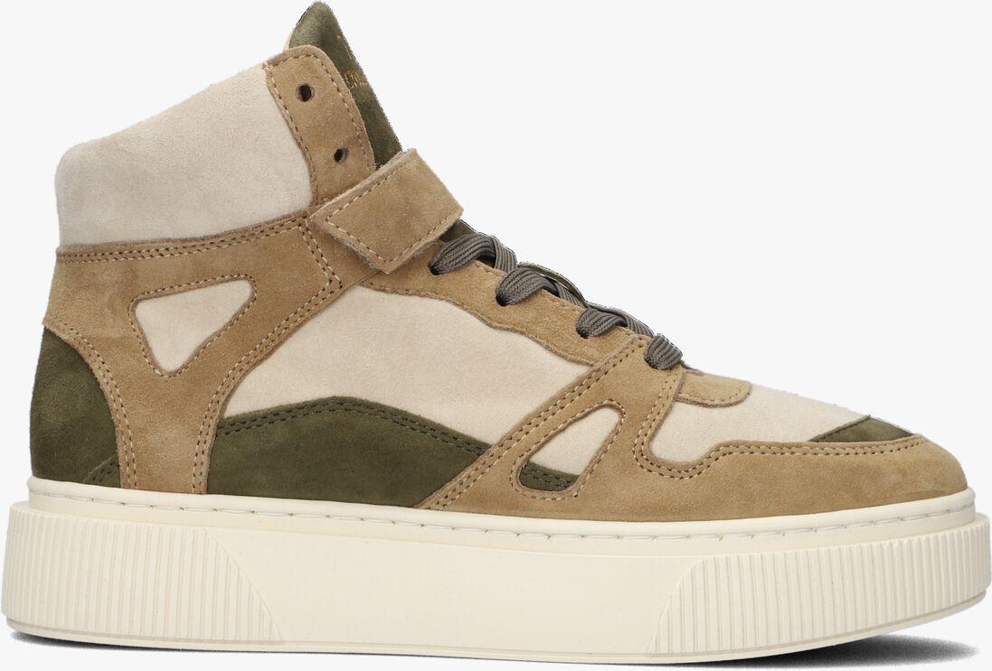 CYCLEUR DE LUXE bruine cycleur de luxe hoge sneaker mur