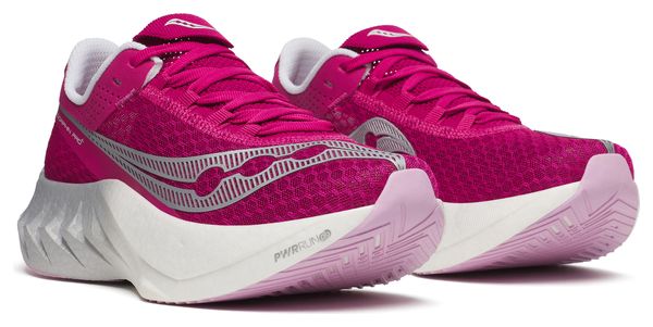 Chaussures Running Saucony Endorphin Pro 4 Rose/Blanc Femme