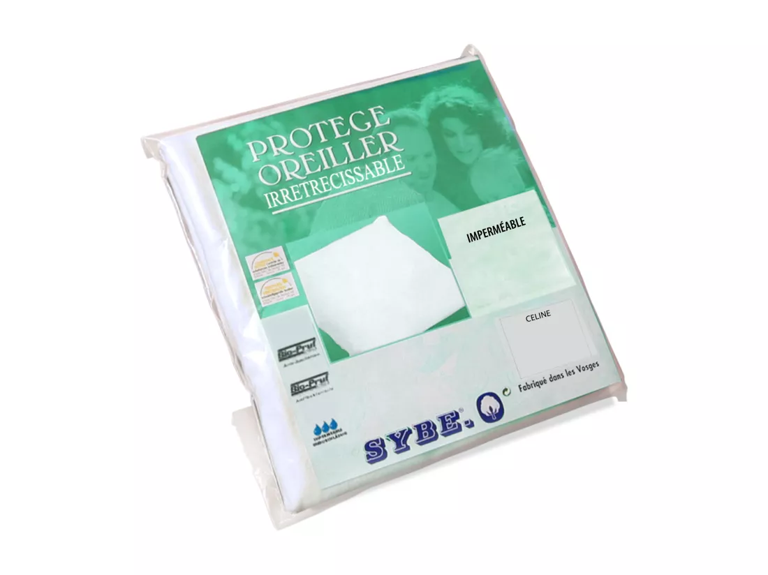 Housse de protection d'oreiller imperméable 60x60 cm Céline Blanc
