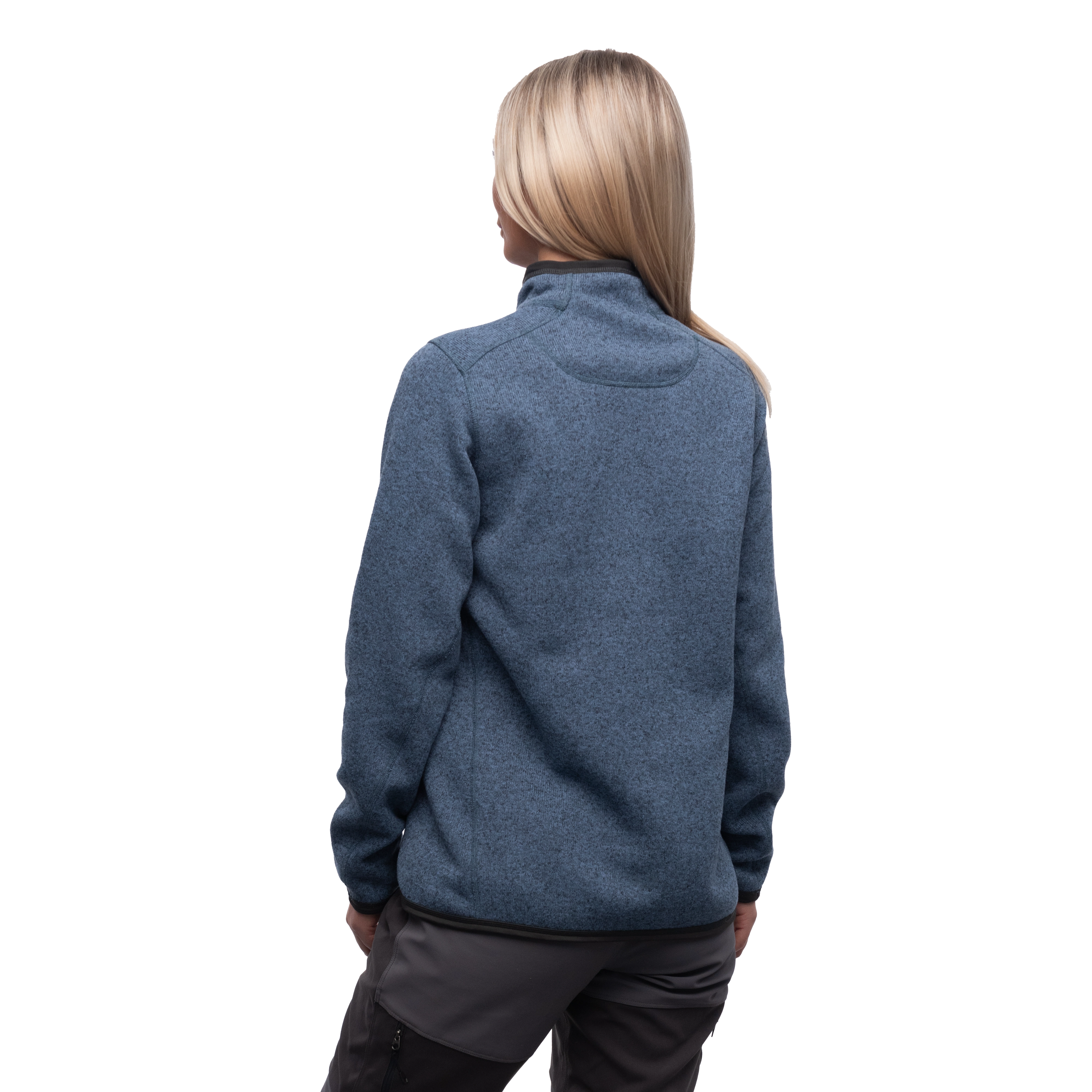 Kamphaug Knitted W Half Zip Orion Blue
