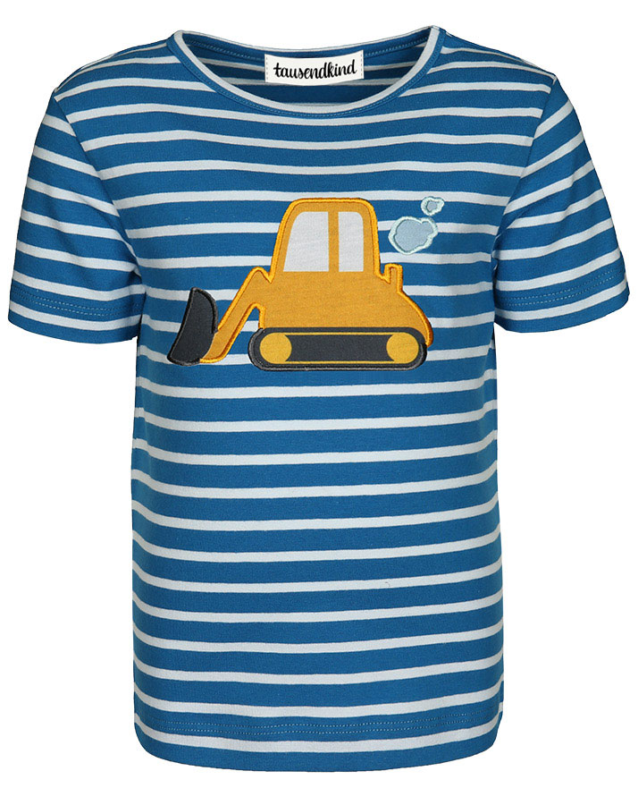 T-Shirt BAGGER BODO gestreift in blau/weiß