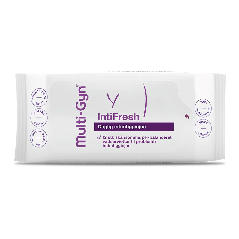 Multi-Gyn IntiFresh vådservietter - 12 stk.