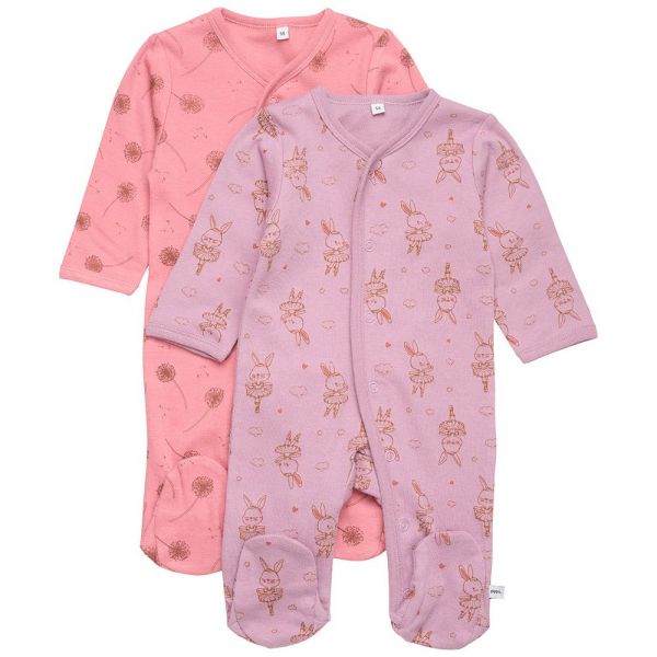 Pippi Buttons 2 Pack Pyjama Rosa 9 Meses