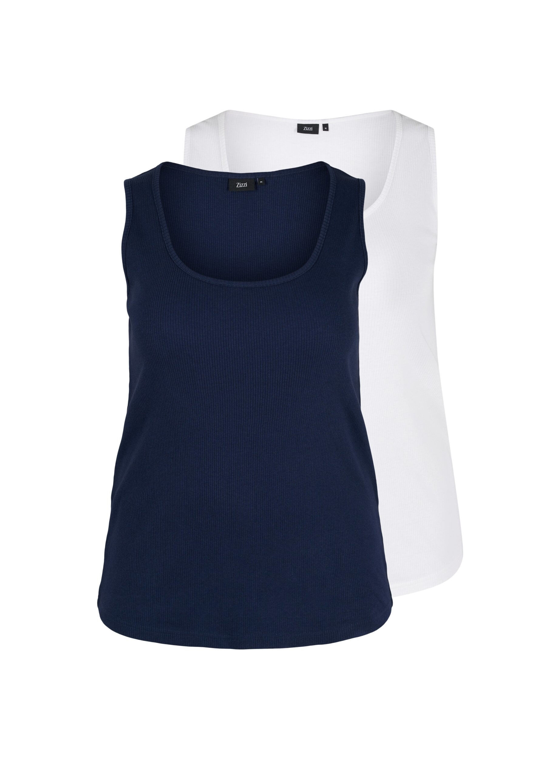 2-pak basis tanktop i rib