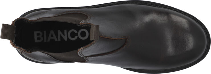 Bianco BIAJEFF Chelsea Boot Tumbled Leather Dark brown
