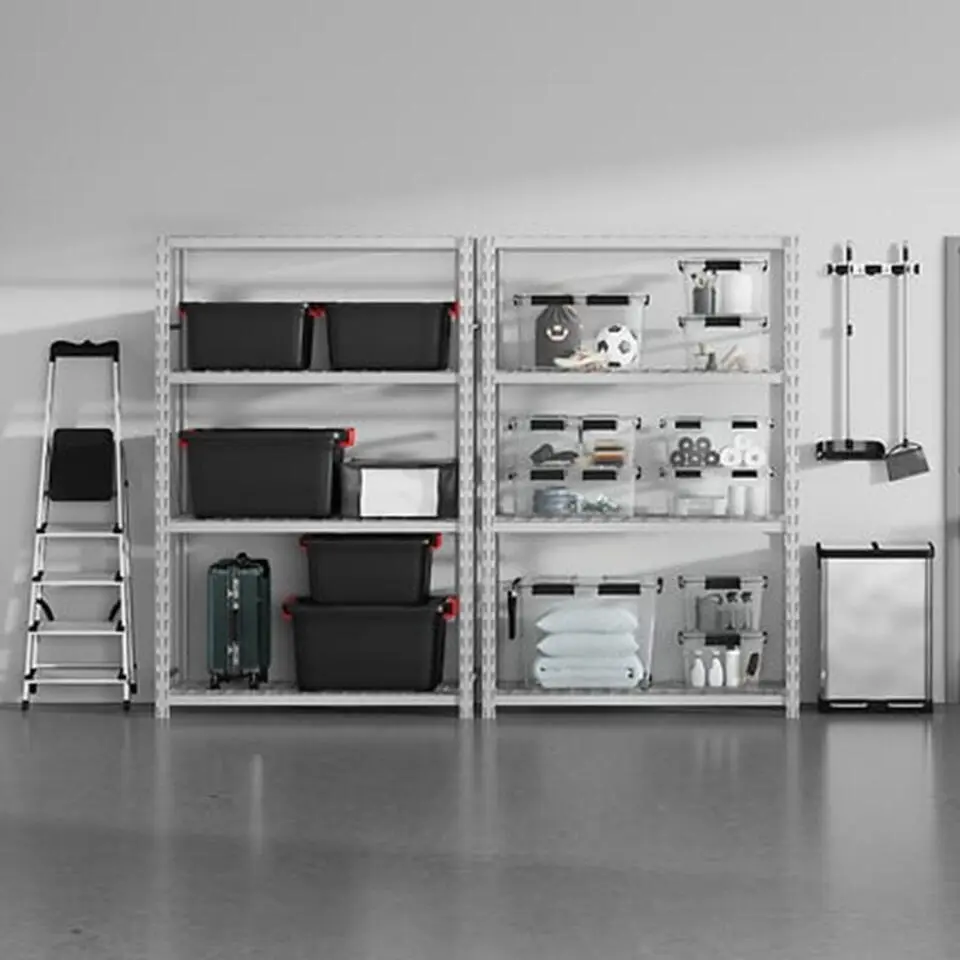 5Five opbergbox/opbergkrat - 55 Liter - zwart - kunststof