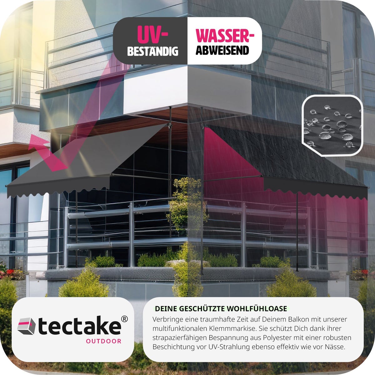 tectake klemluifel met handzwengel, eenvoudige montage