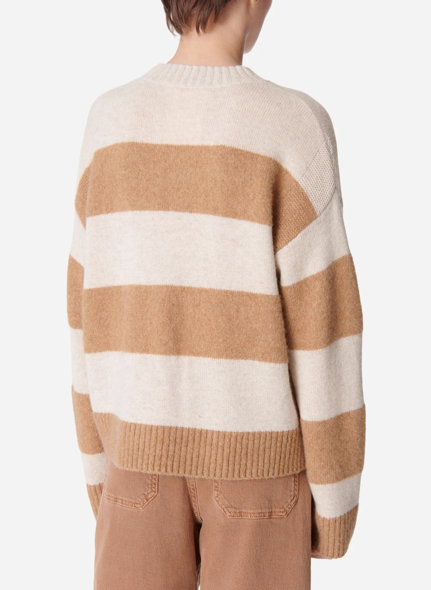 EDITH - Pull ample rayé en laine mélangée | Multicolore