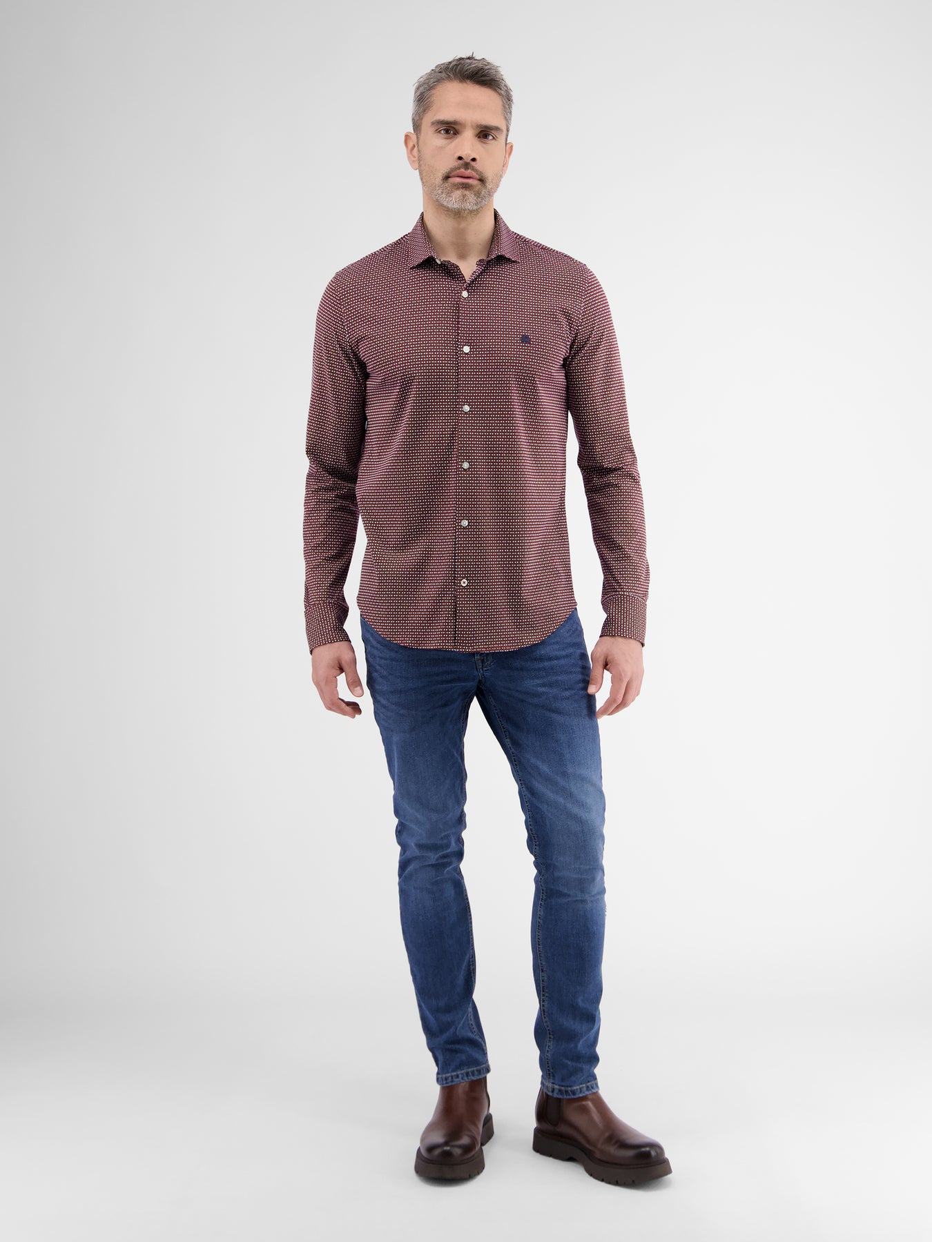 Herren Jerseyhemd mit Haifischkragen