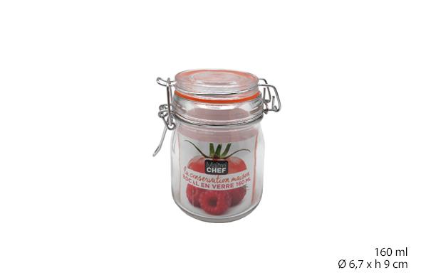 BOCAL HERMETIQUE CLIP METAL 160ML