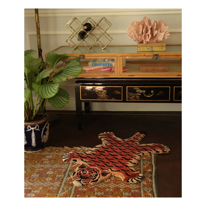Doing Goods Tapis tigre Tula Wise en laine | Rouge