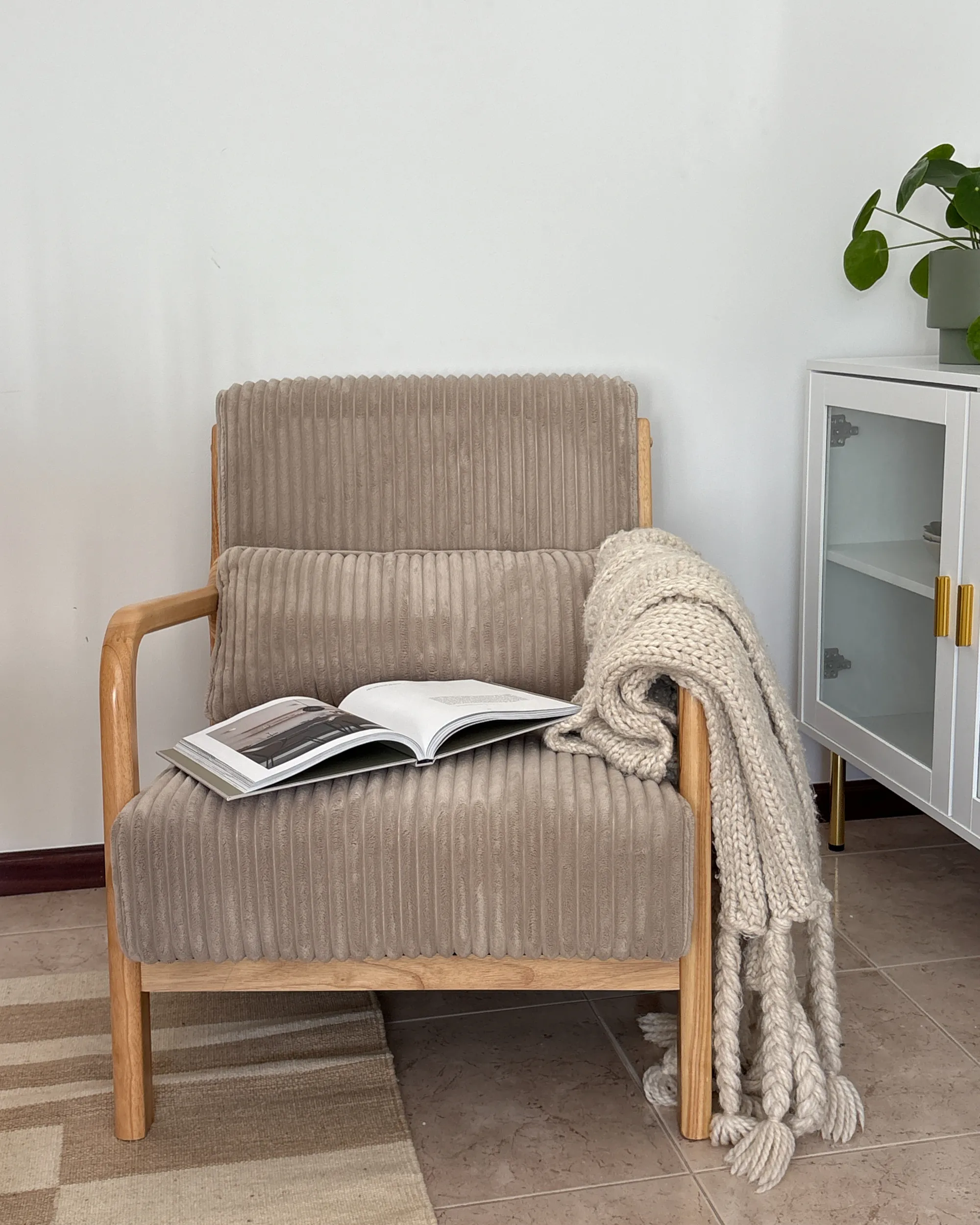 Fauteuil SORSELE Corduroy Beige