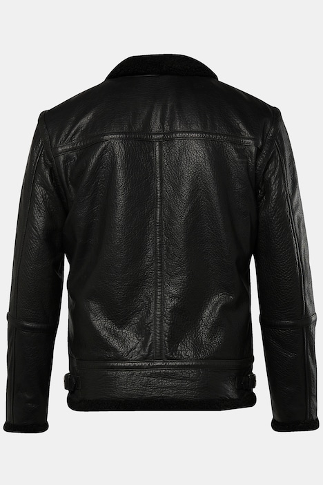 Men+ Lederjacke, Leder, Teddyfutter, bis 8 XL