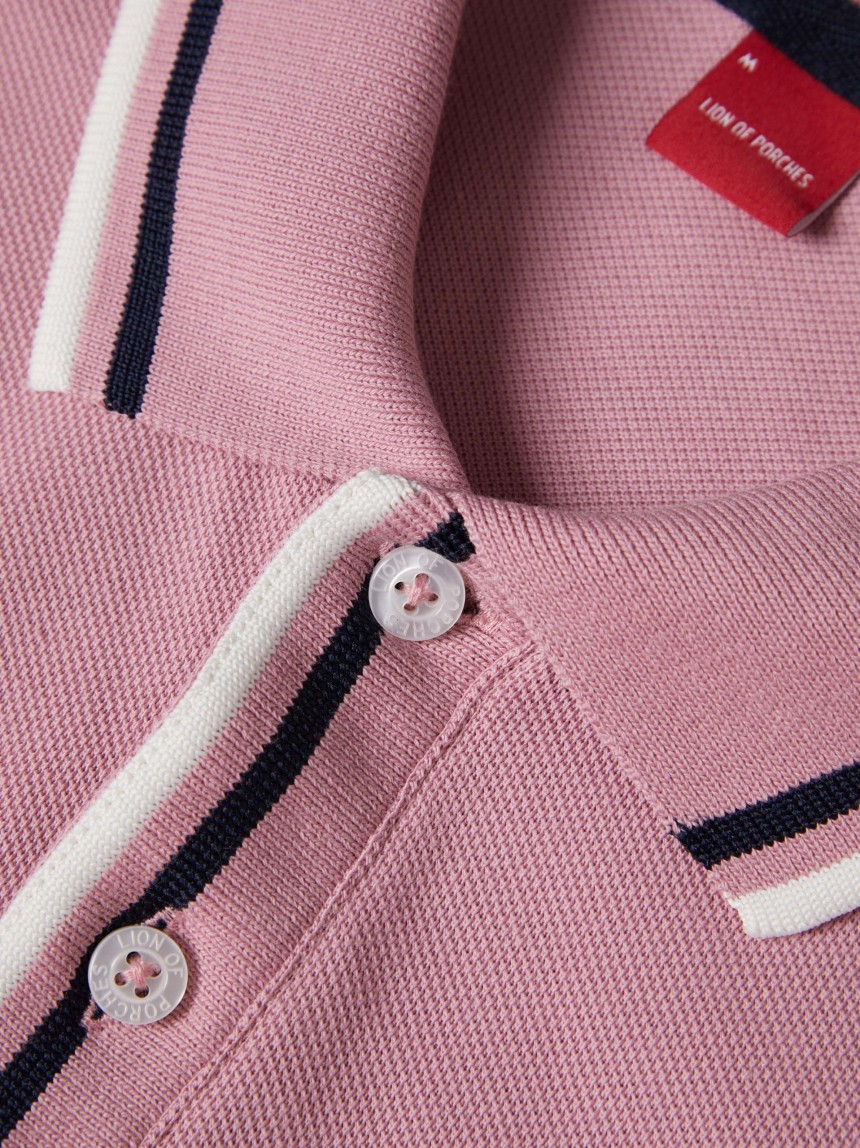 Polo regular fit em piqué de algodão