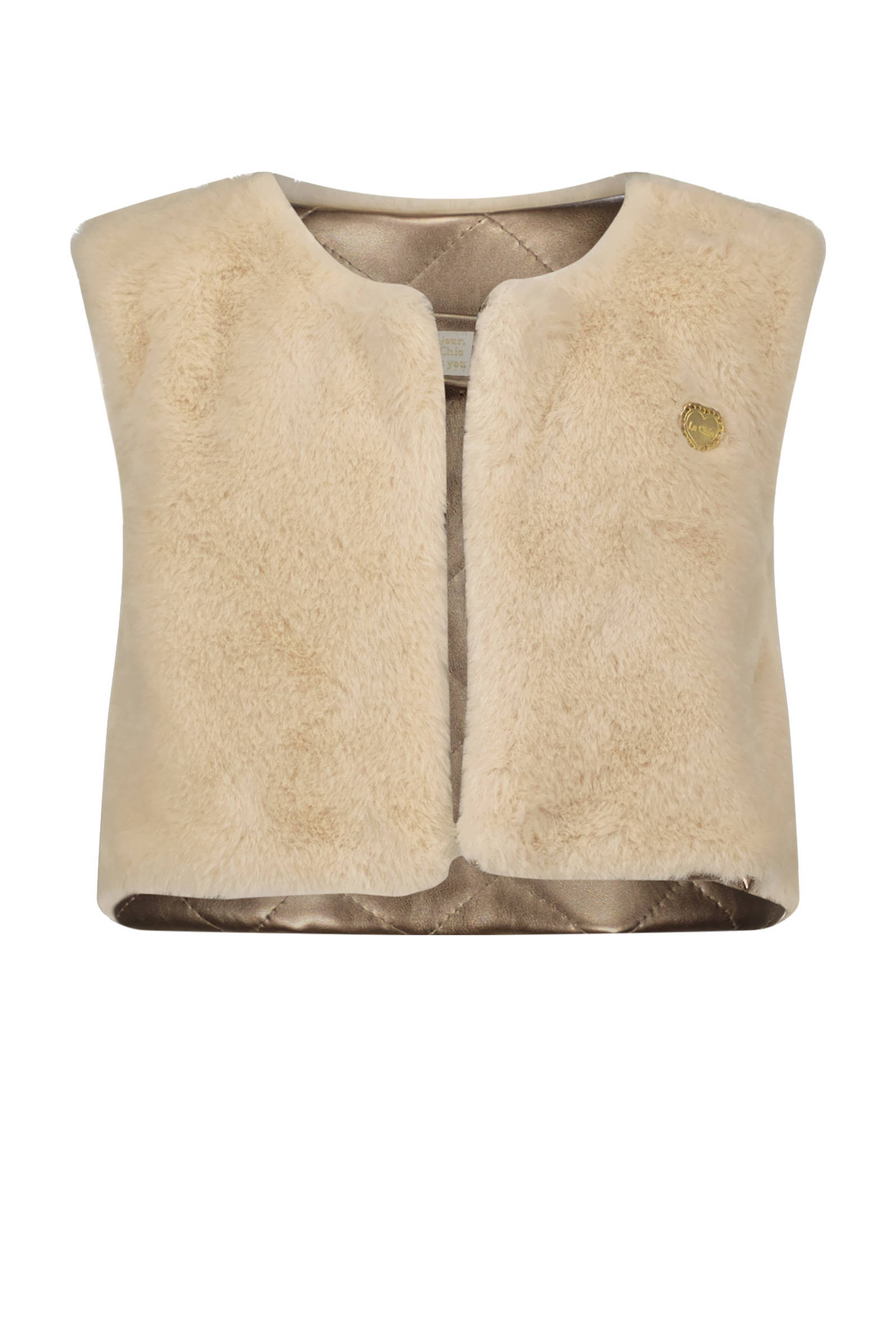 Le Chic reversible gilet EMOBLA ivoor/goud