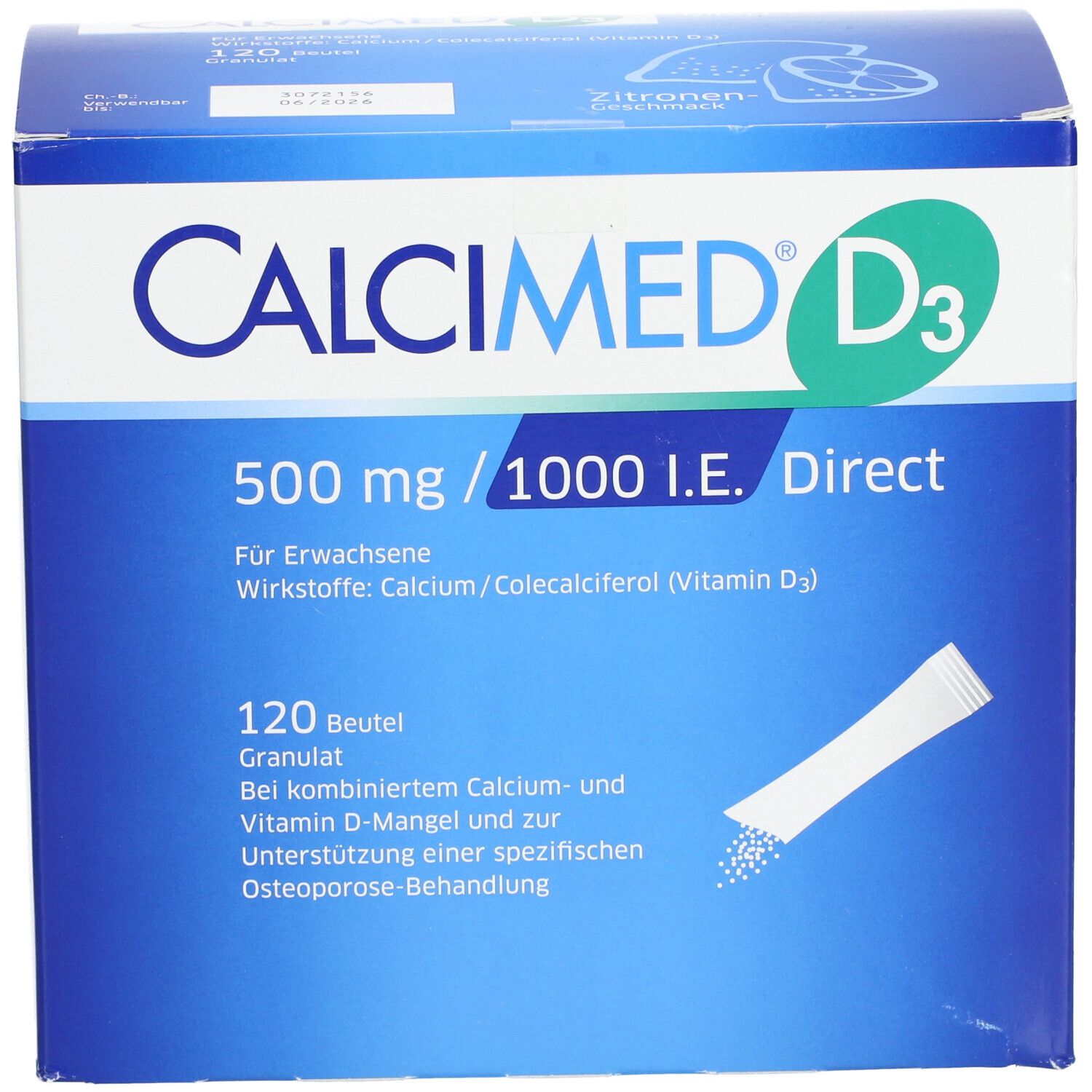 CALCIMED® D3 500mg / 1000 I.E. Direct
