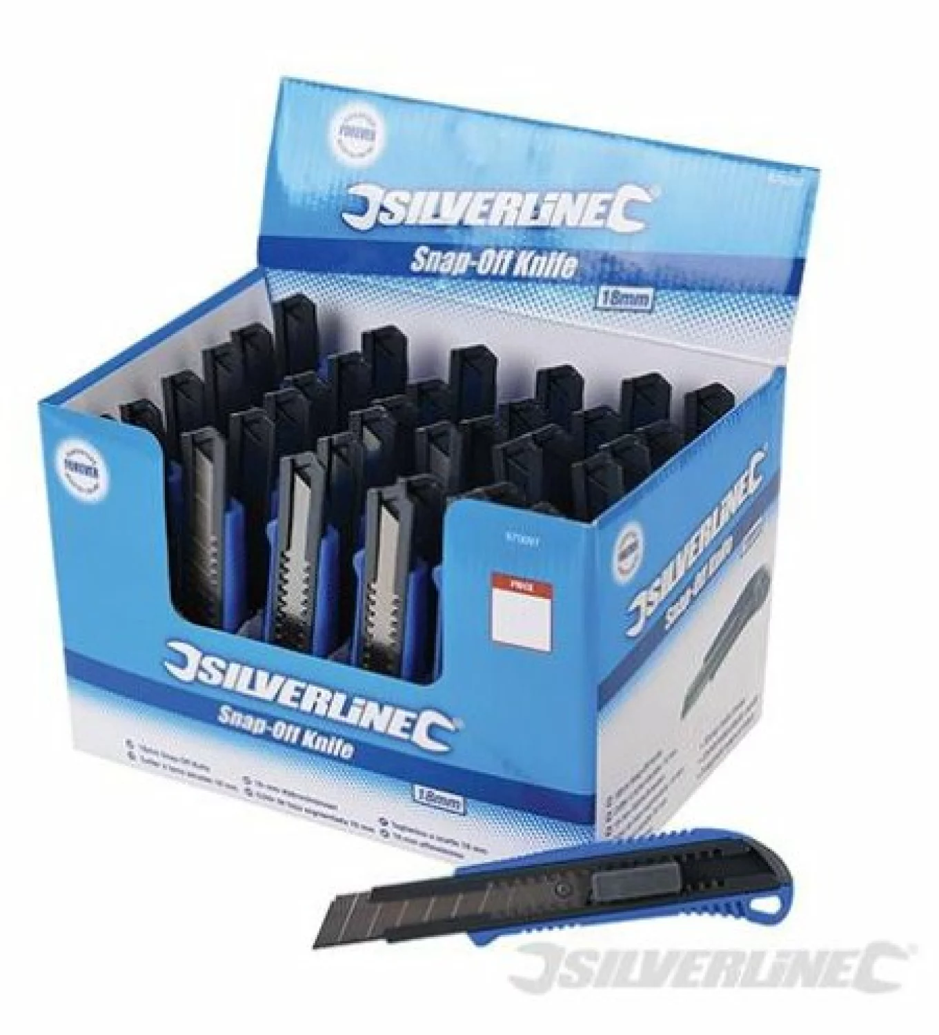 Silverline 675097 Afbreekmes in displaydoos - 18mm (36st)