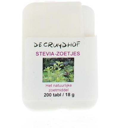 De Cruydhof Stevia Extract Zoetjes Dispenser (200 tabletten)