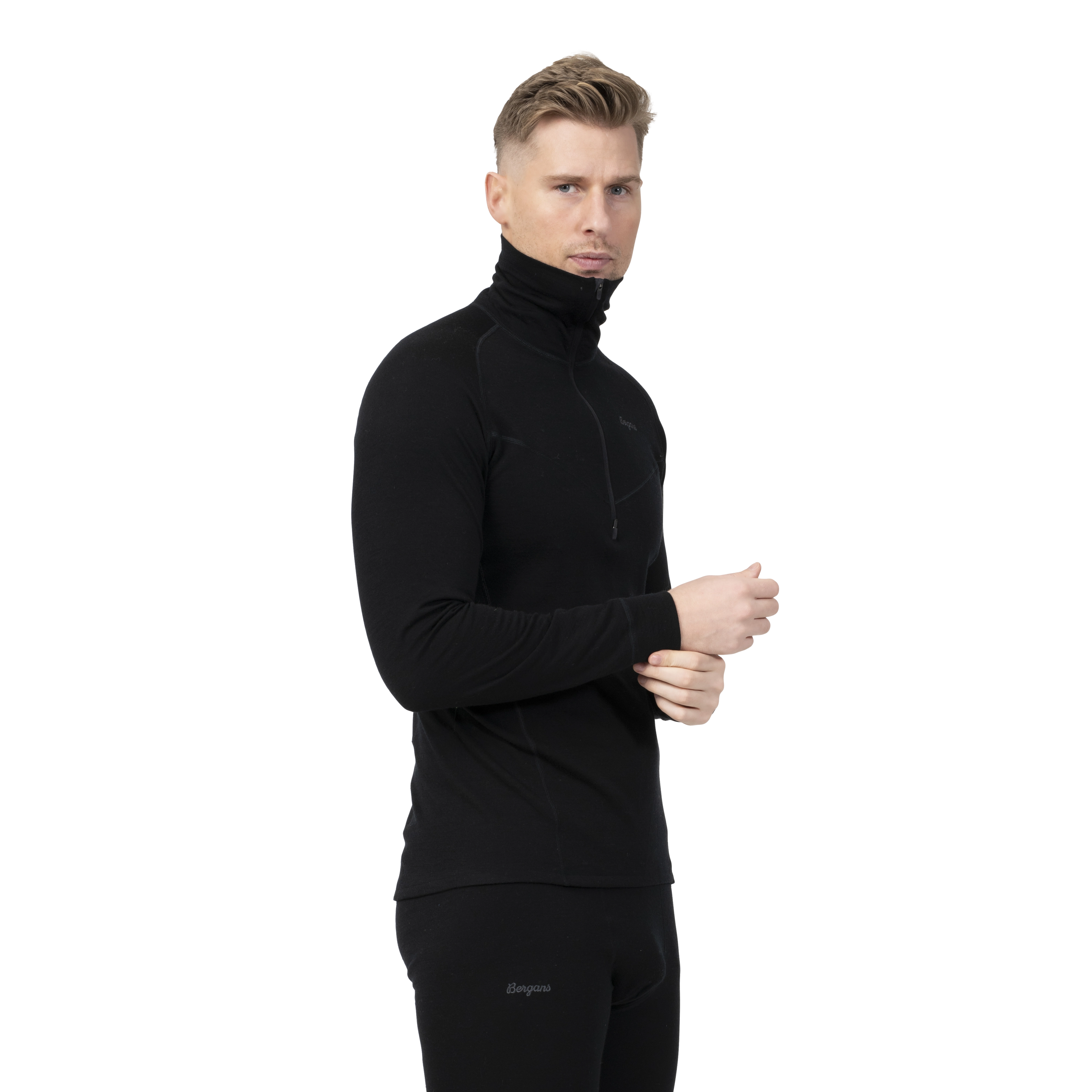 Inner:Dual Merino Half Zip Men Black
