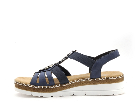Rieker nu pieds plats femme v1206 bleu