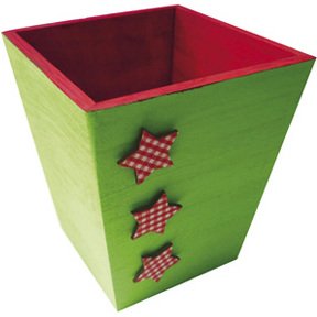 Cache-pot en bois à décorer 11.5x10 x10cm