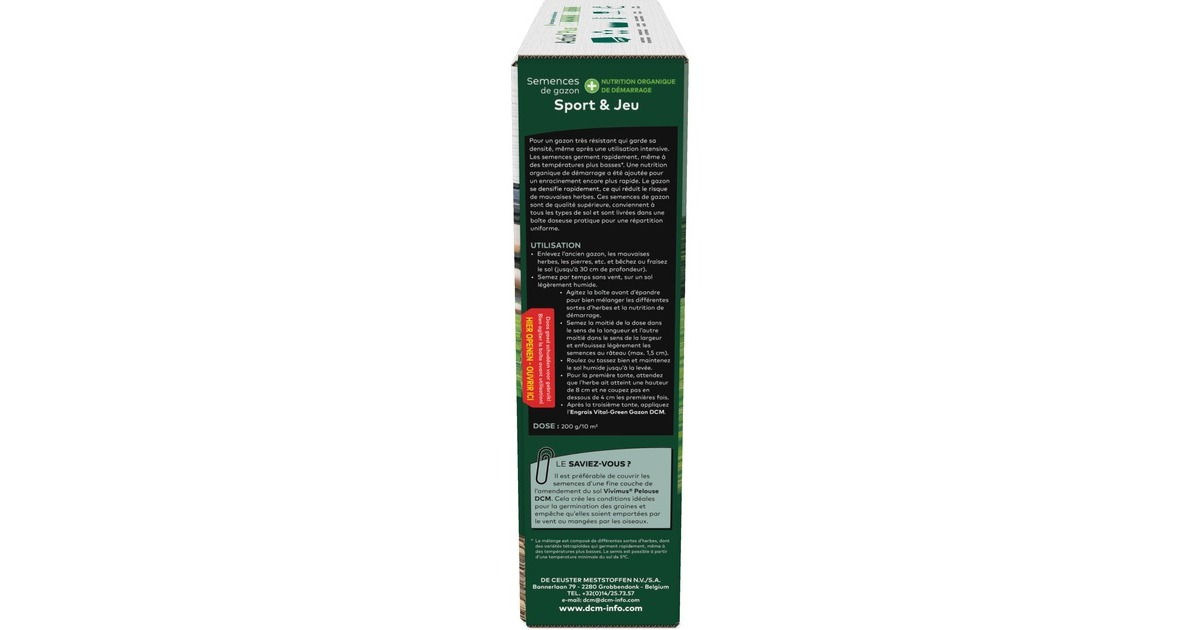 DCMGraszaad Plus Speel & Sport 1,5 kg zaden  (Tot 75 m²)