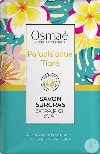Osmaé Savon Surgras Paradisiaque Tiaré Pain 200g