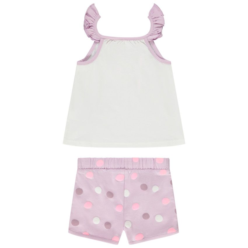 Ensemble débardeur et short Minnie Disney pour bébé fille - Ecru