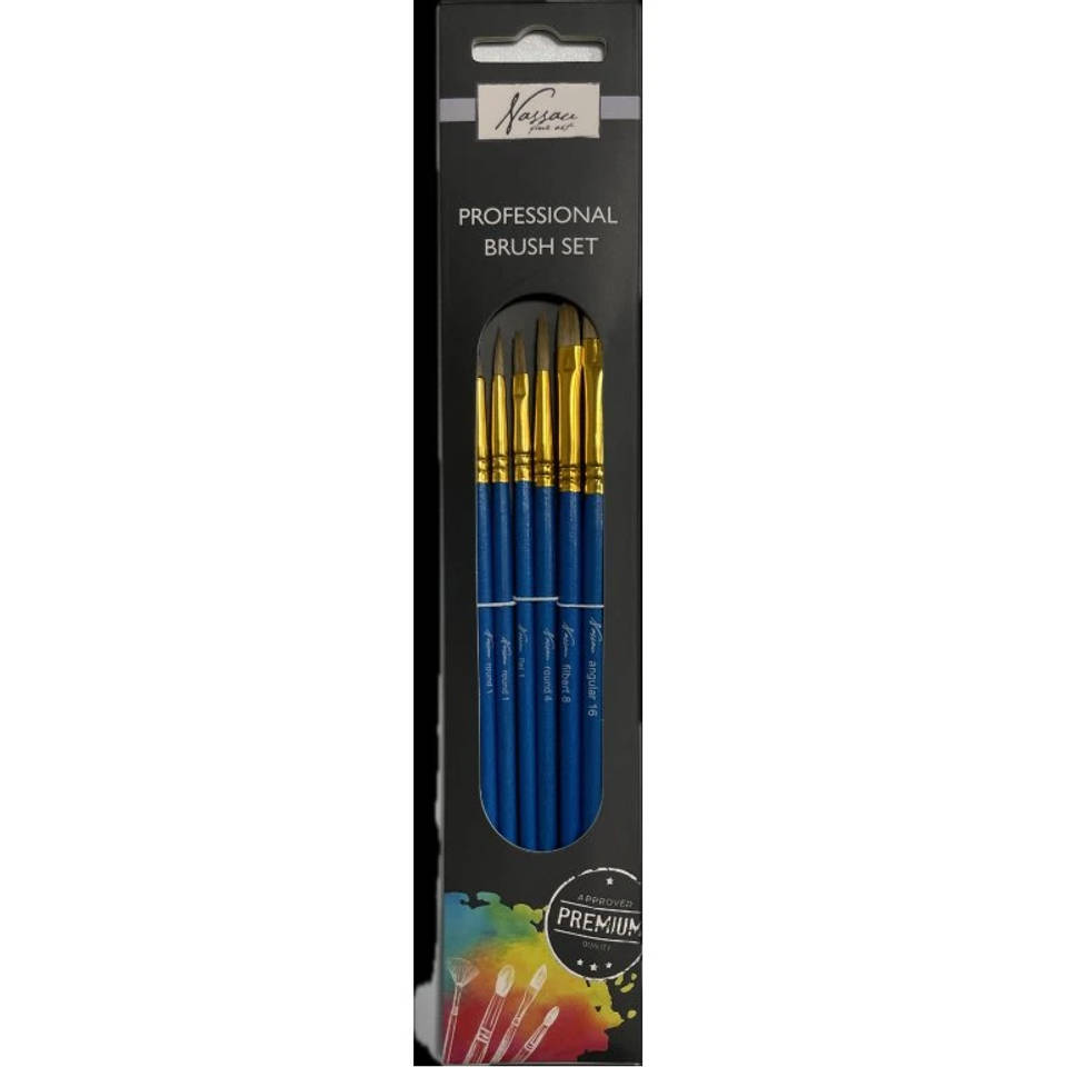 Nassau professionele penselenset 6-delig
