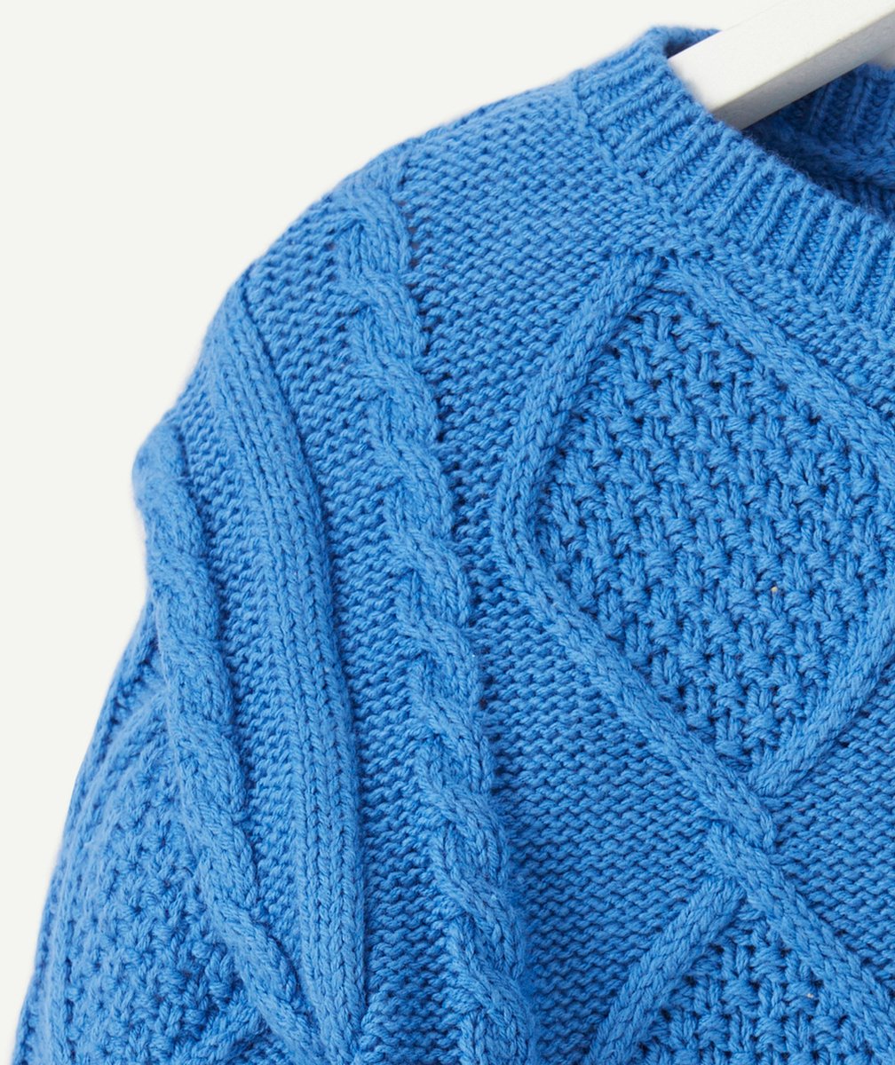 PULL EN TRICOT FILLE EFFET DOUBLE MANCHES