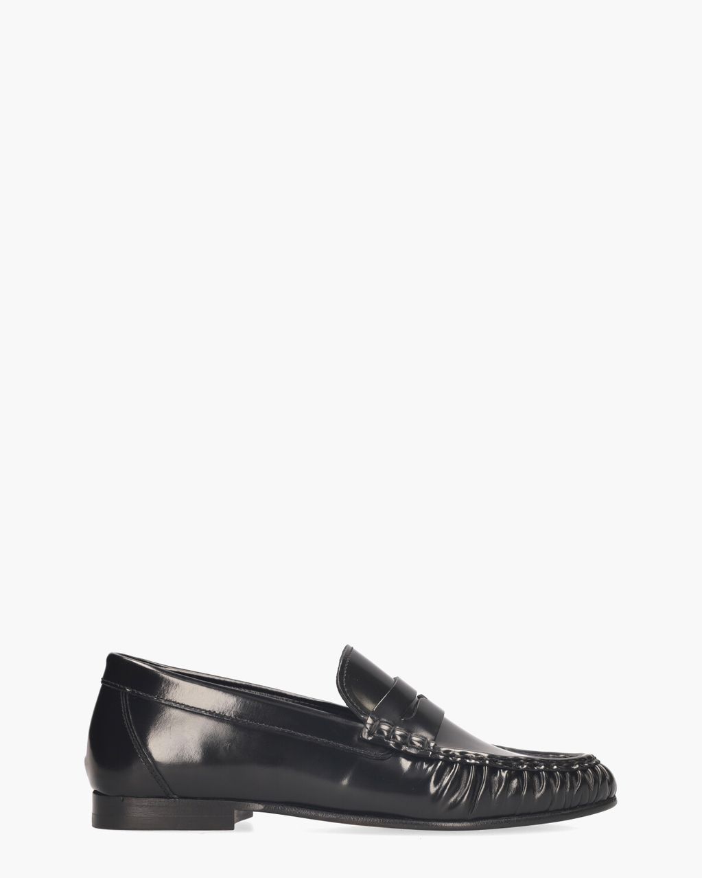 Posa Penny Loafer Wrinkle Zwart Damesloafers