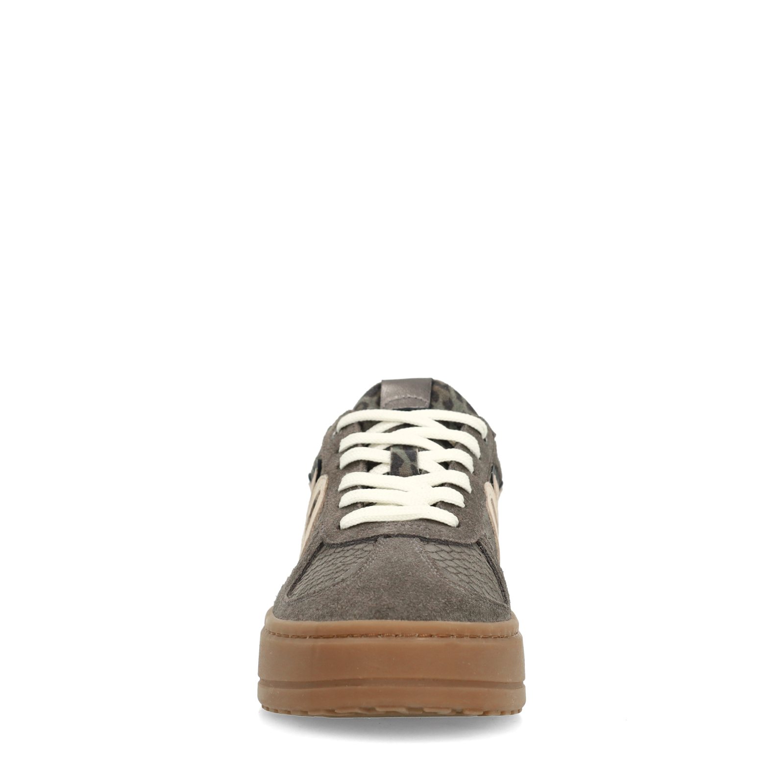 Grijze suède sneakers