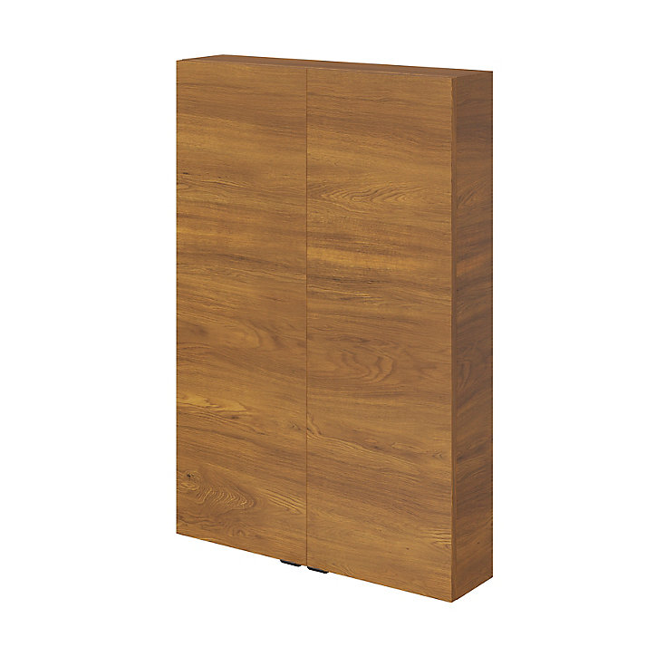 Armoire de salle de bains faible profondeur GoodHome Imandra décor noyer L. 60 x H. 90 x P. 15 cm