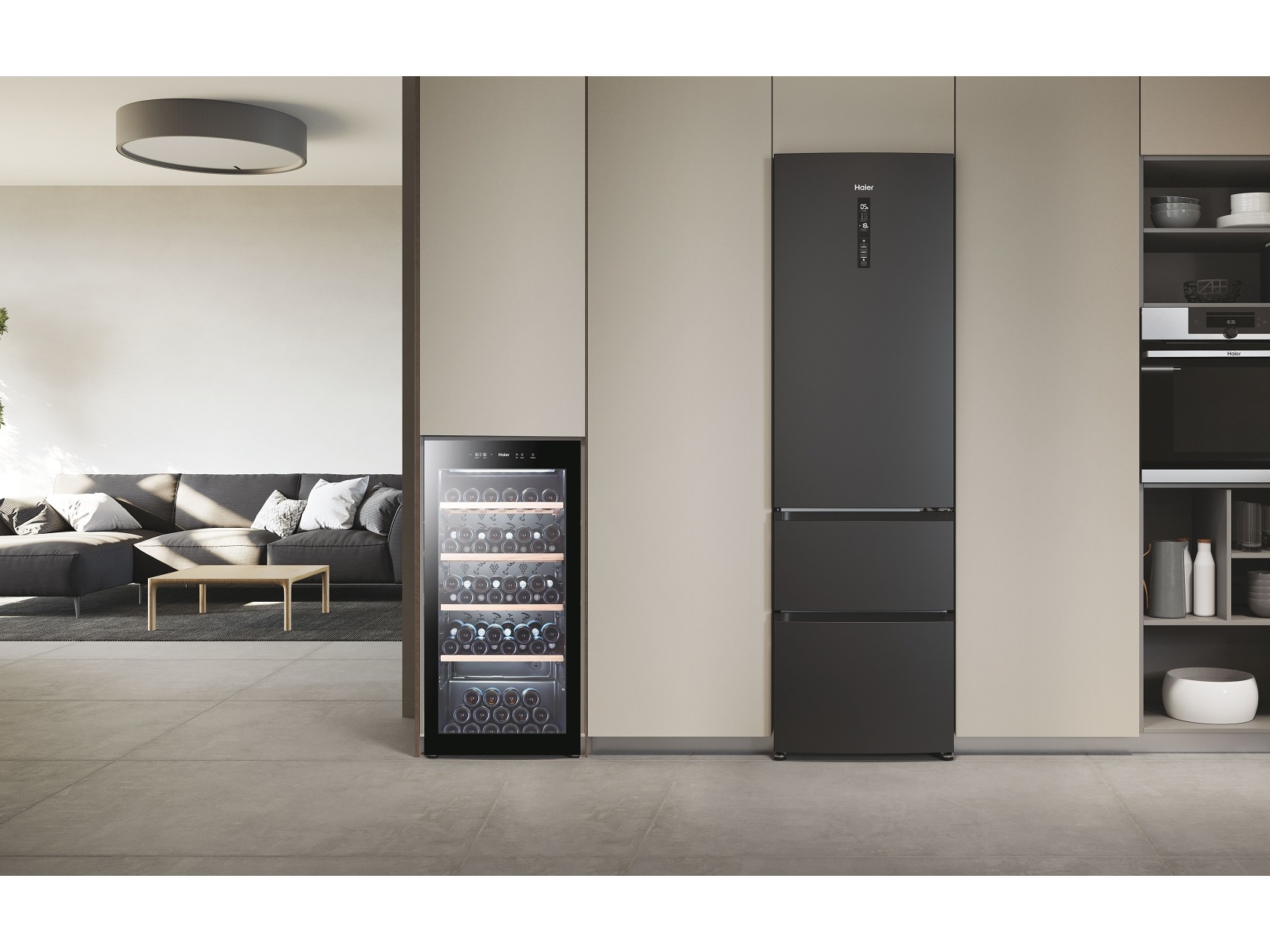 CAVE DE VINHOS HAIER WS105GA 105 GARRAFAS CINZA