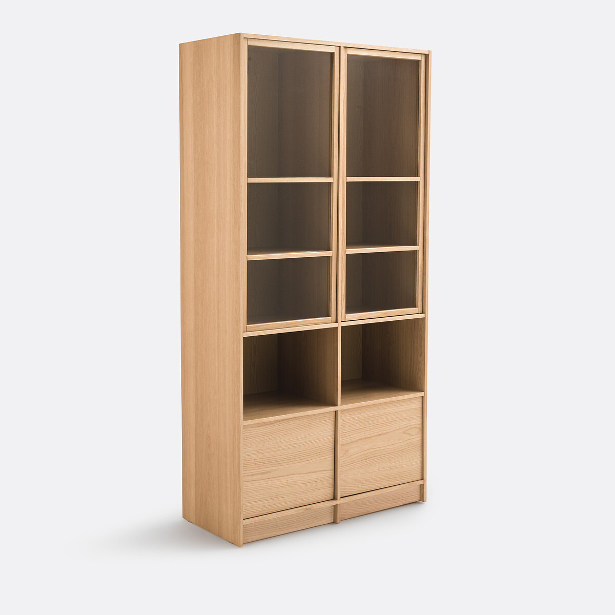 LA REDOUTE INTERIEURS<br>Vitrine modular em carvalho, com 4 portas e 2 compartimentos abertos, Senssia