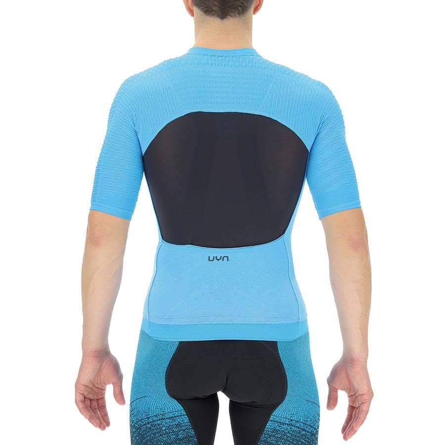 UYN Airwing Fietsshirt Korte Mouwen Turquoise/Zwart Heren