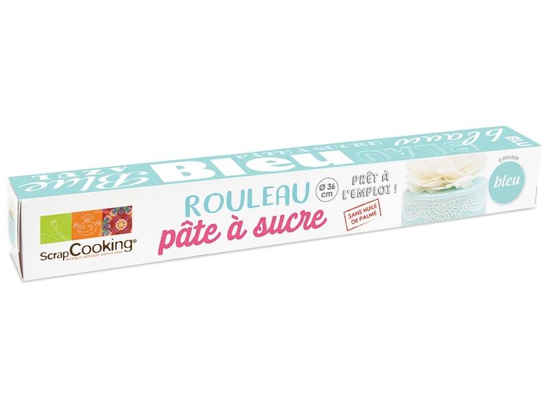 ScrapCooking Ausgerollter Zuckerfondant 430 g Blau Rollfondant zum Dekorieren