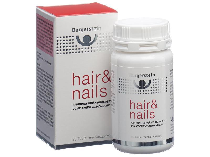 Burgerstein hair and nails 90 Tabletten Vegane Nahrungsergänzung für Haare und Nägel
