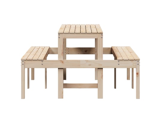 VIDAXL - Table de pique-nique 160x134x75 cm bois massif de pin
