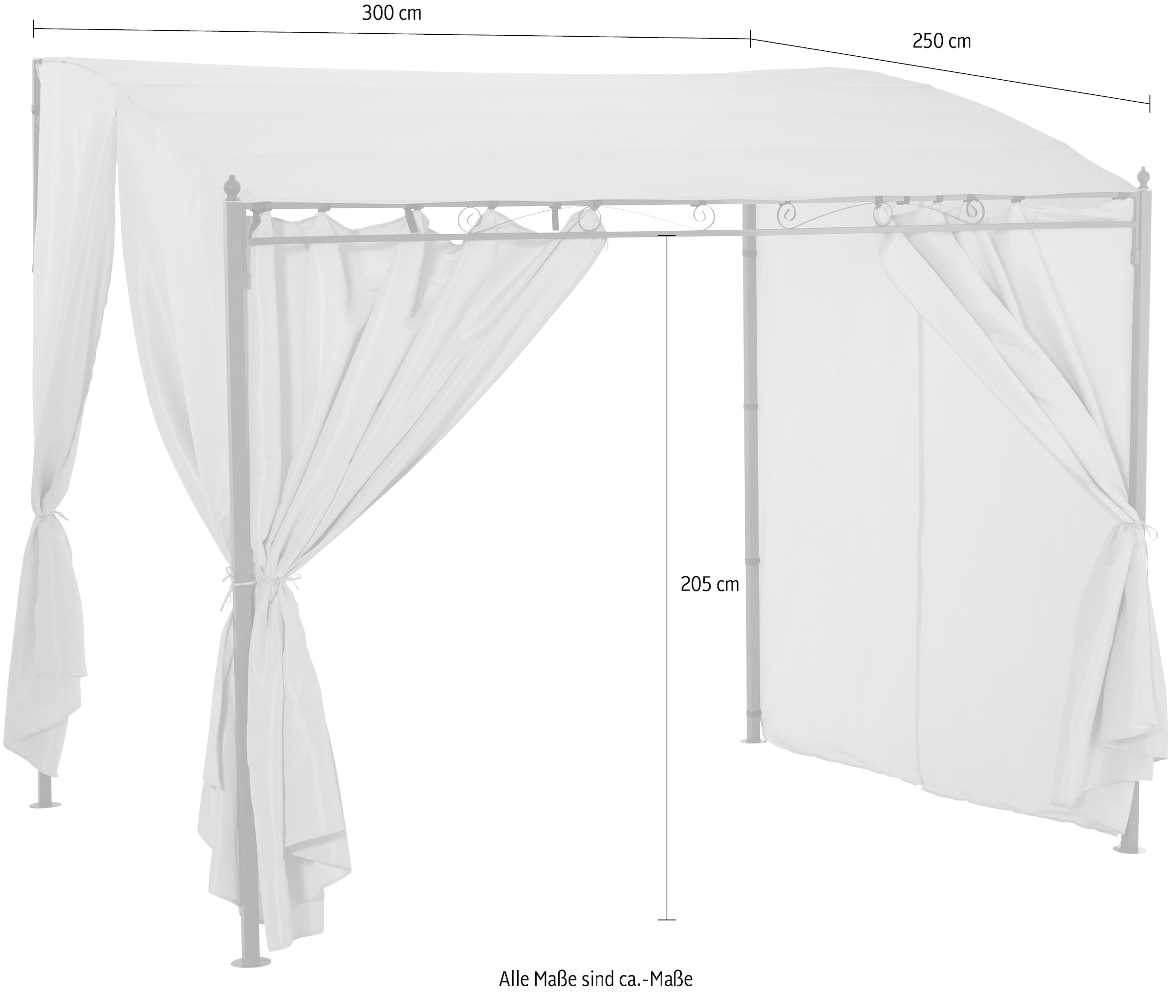KONIFERA Anbaupavillon »Burano« BxT : 300x250 cm oder 400x250 cm