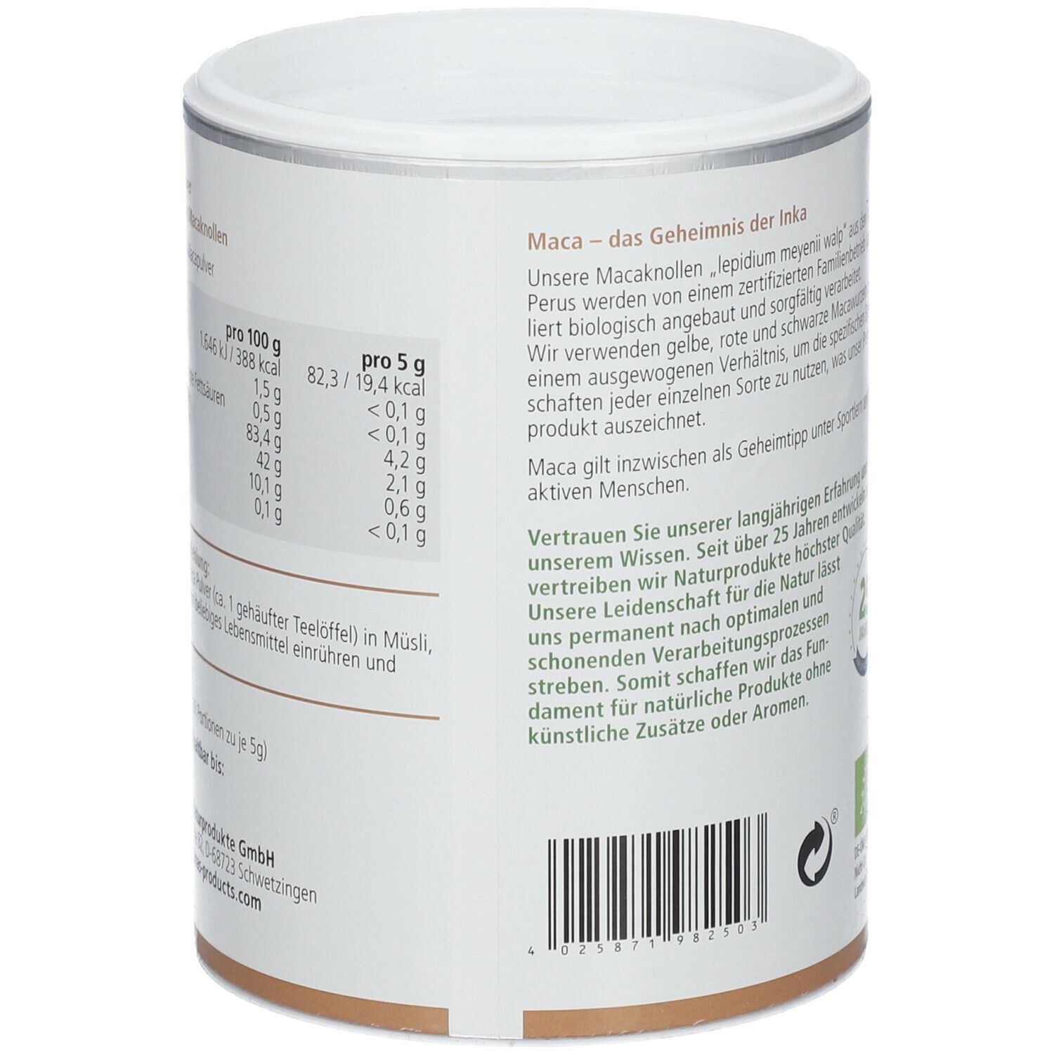 AMAZONAS bio Maca Pulver