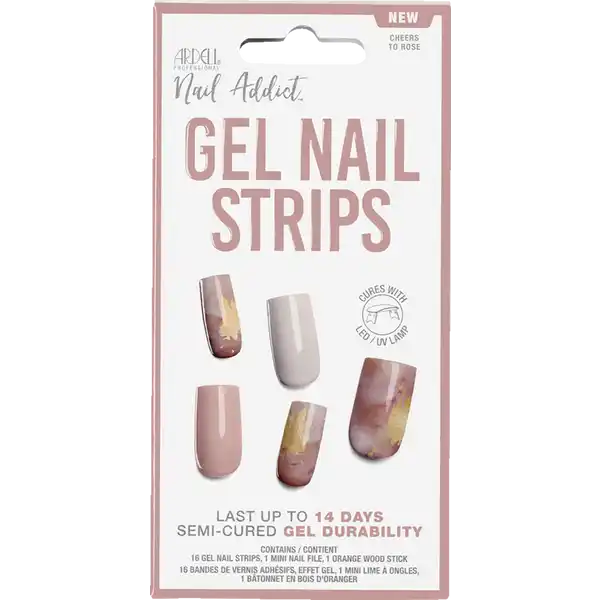 Nail Addict Gel Nail Strips Cheers to Rose