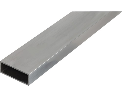 Rechthoekige aluminium buis, natuurlijke afwerking, 50x20x2 mm, 2 m