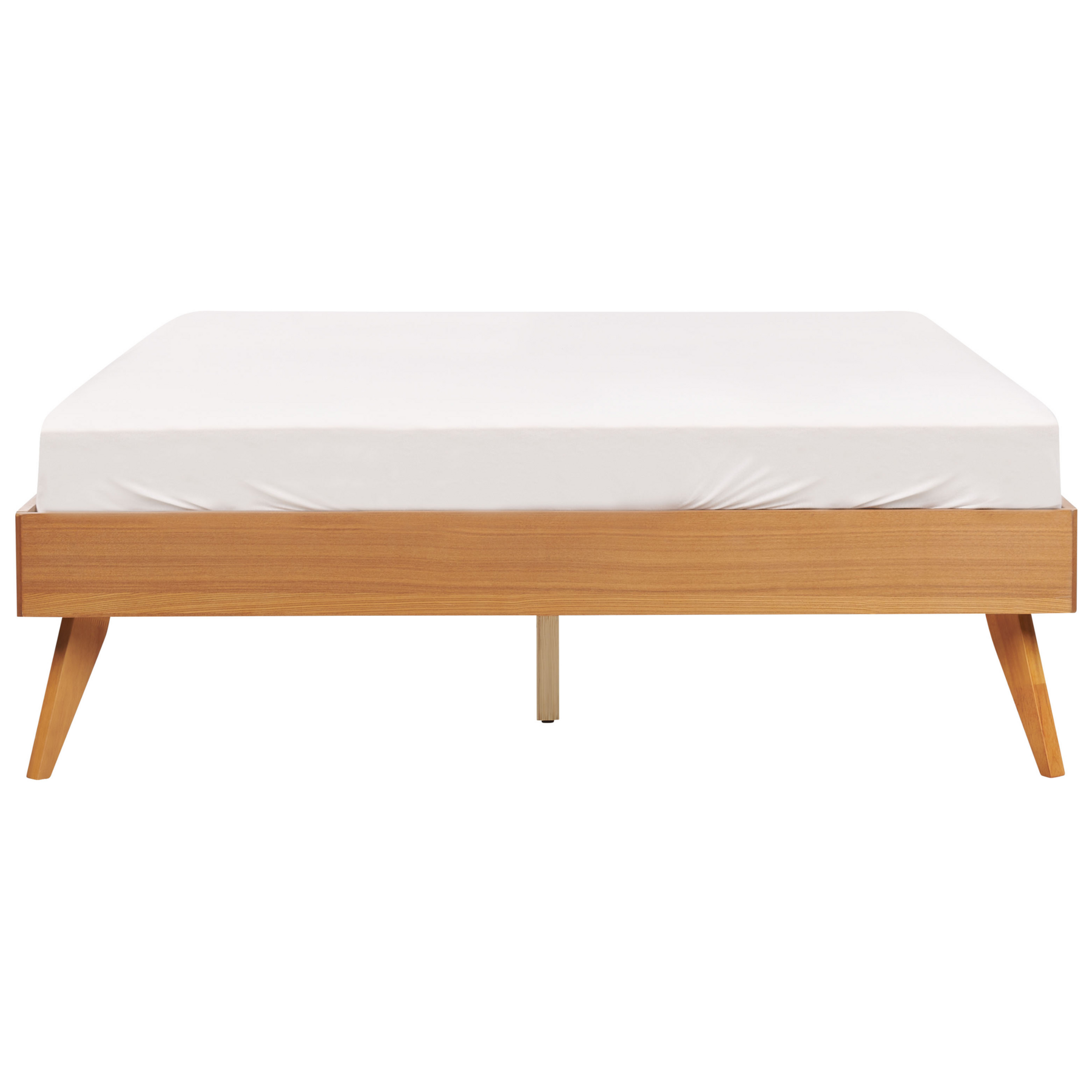 Beliani - BERRIC  - Tweepersoonsbed - Lichthout - 140 x 200 cm - MDF